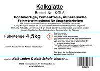 Kalk-Glätte-Putz naturweiß 4,5 kg im Beutel KGL5 