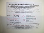Premium-Kalk-Farbe nach Tradition, 5,1 kg für 10,5 Liter Farbe/zirka 65 m², naturweiß